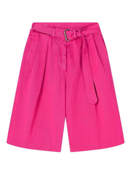  Dries Van Noten Belted Overdyed Bermuda Shorts - Pink 