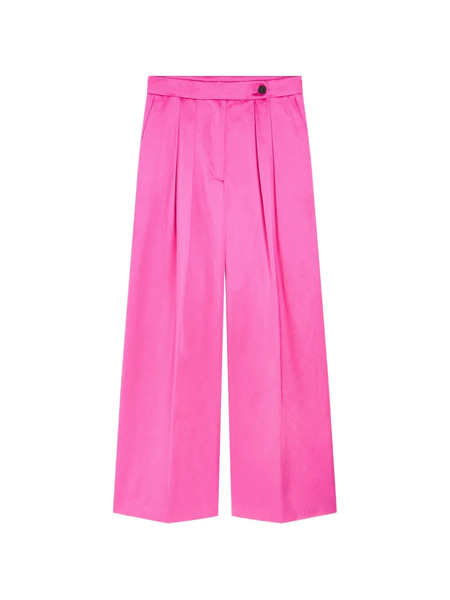  Dries Van Noten Button Pleated Wide Palazzo Pants - Pink 