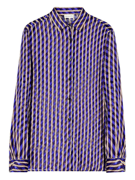  Dries Van Noten Devoré Shirt - Purple 