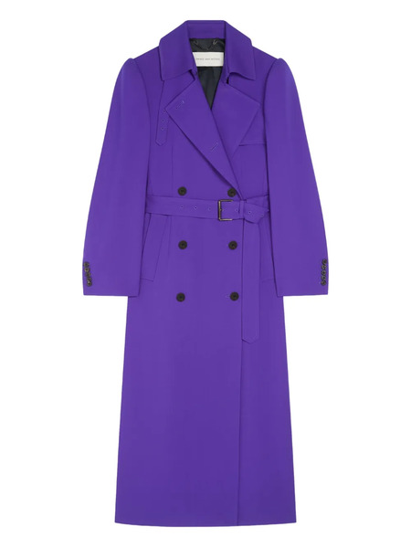  Dries Van Noten Double-breasted Belted Coat - Purple 