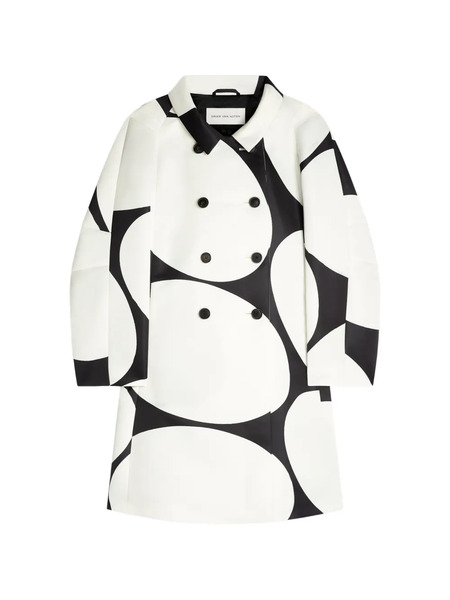  Dries Van Noten Double-breasted Printed Coat - Black 