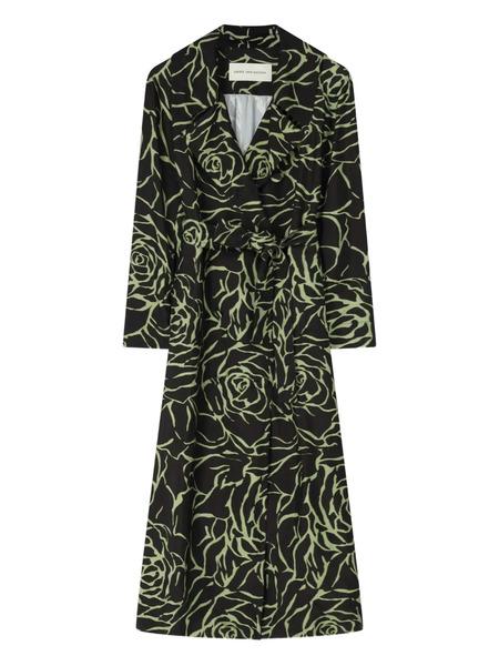  Dries Van Noten Floral-print Coat - Black 