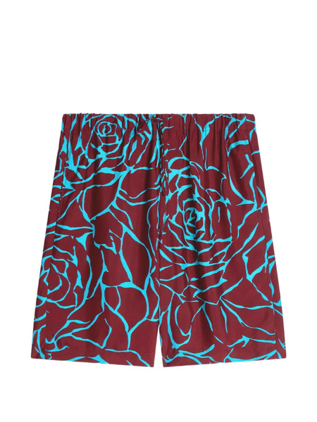  Dries Van Noten Floral-print Shorts - Red 