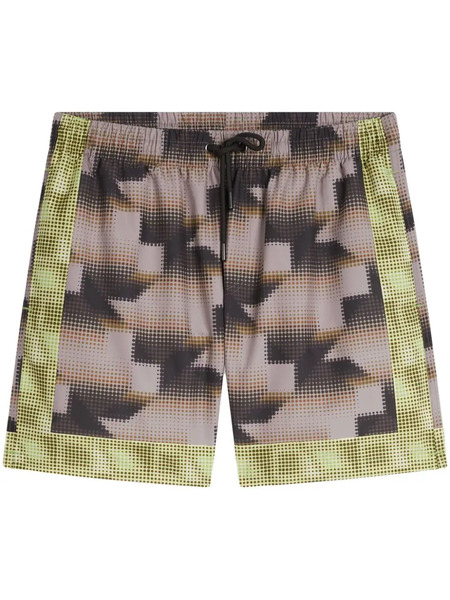  Dries Van Noten Graphic-print Swim Shorts - Neutrals 