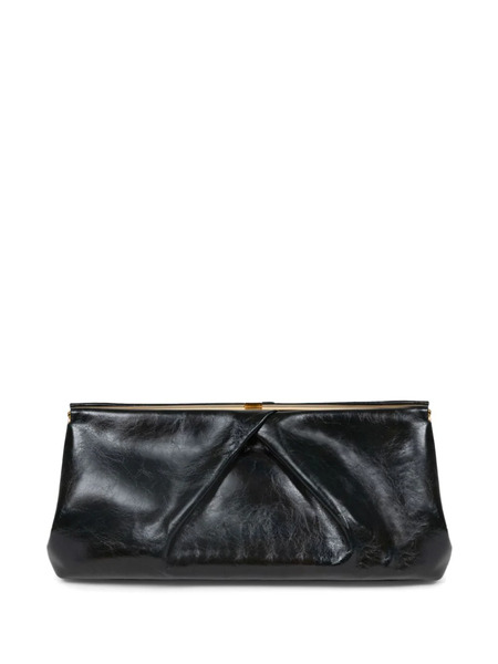  Dries Van Noten Large Leather Clutch Bag - Black 