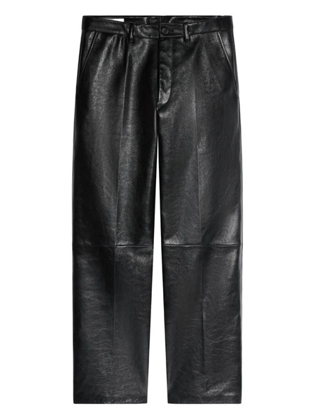  Dries Van Noten Leather Trousers - Black 