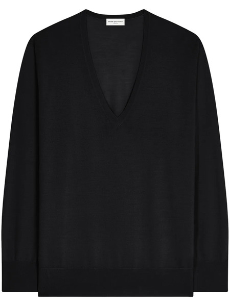  Dries Van Noten Merino Wool Sweater - Black 