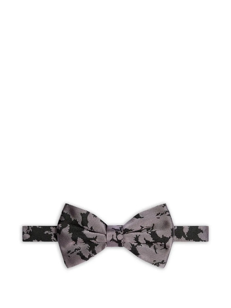  Dries Van Noten Patterned Silk Bow Tie - Purple 