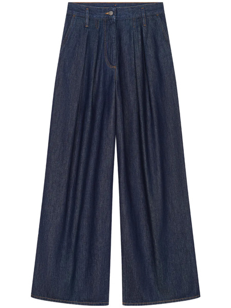  Dries Van Noten Pleated Wide-leg Jeans - Blue 