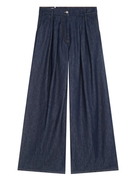  Dries Van Noten Pleated Wide-leg Jeans - Blue 