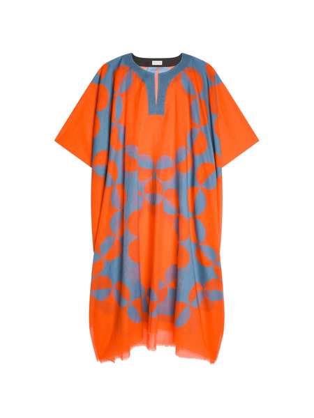  Dries Van Noten Printed Kaftan - Orange 