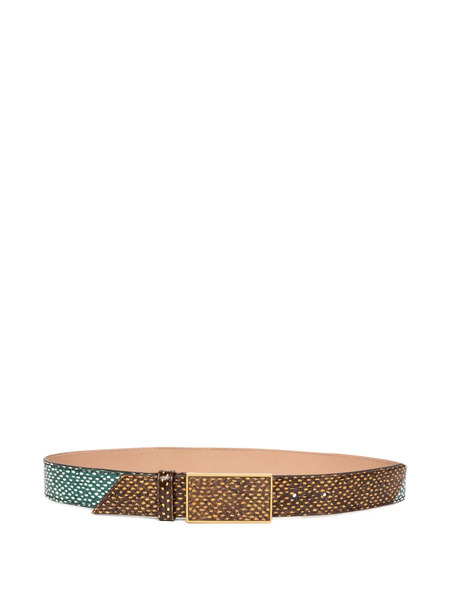  Dries Van Noten Rectangle-buckle Belt - Brown 