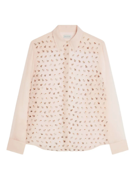  Dries Van Noten Rhinestone-embellished Shirt - Pink 