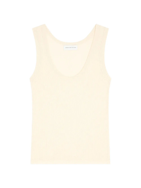  Dries Van Noten Ribbed Tank Top - Neutrals 
