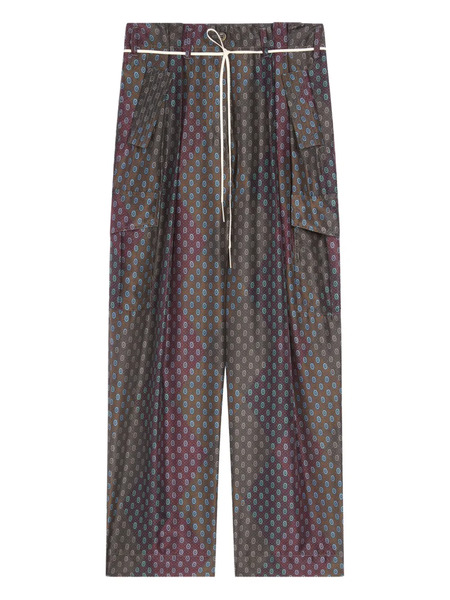 Dries Van Noten Silk Cargo Trousers - Brown 
