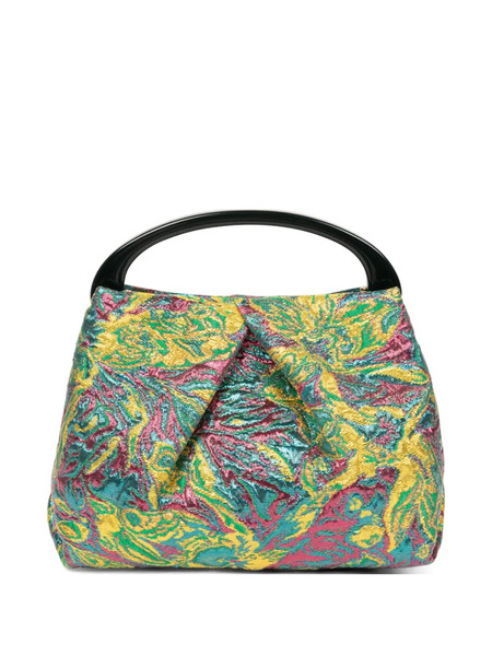  Dries Van Noten Small Print Tote Bag - Green 