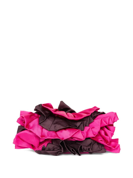  Dries Van Noten Small Ruffle Satin Clutch Bag - Pink 
