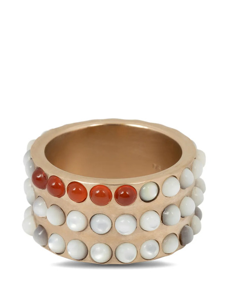  Dries Van Noten Stone-embellished Band Ring - Gold 