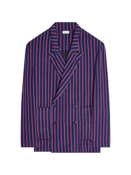  Dries Van Noten Striped Blazer - Blue 