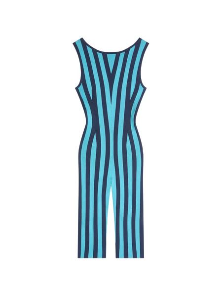 Dries Van Noten Striped Jumpsuit - Blue 