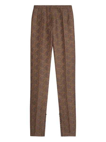  Dries Van Noten Swirl-jacquard Trousers - Green 