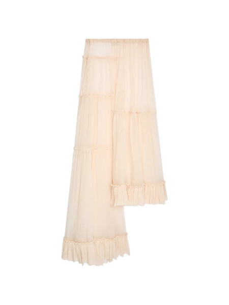  Dries Van Noten Tiered Ruffled Maxi Skirt - Neutrals 