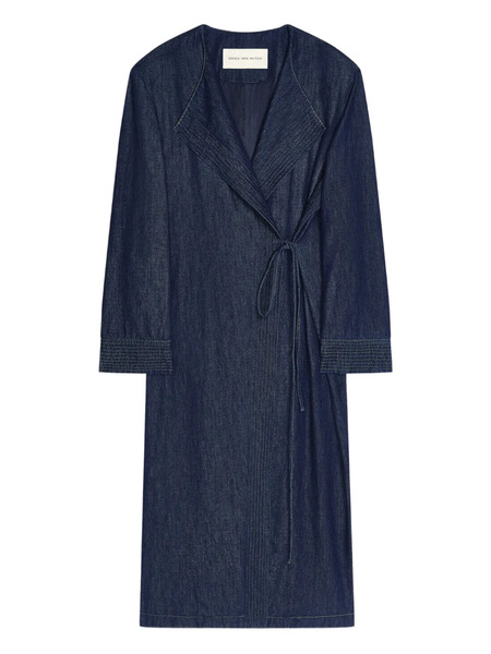  Dries Van Noten Wrap-tie Denim Coat - Blue 