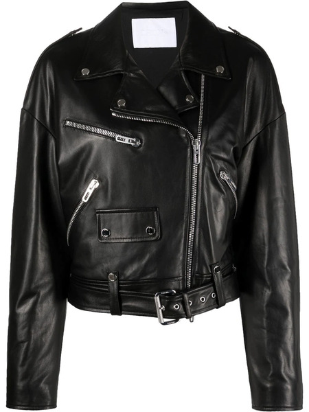  Drome Lambskin Cropped Jacket - Black 