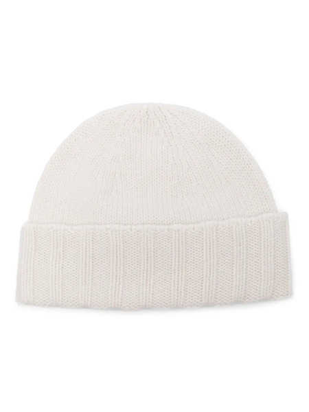  Drumohr Cashmere Beanie Hat - White 