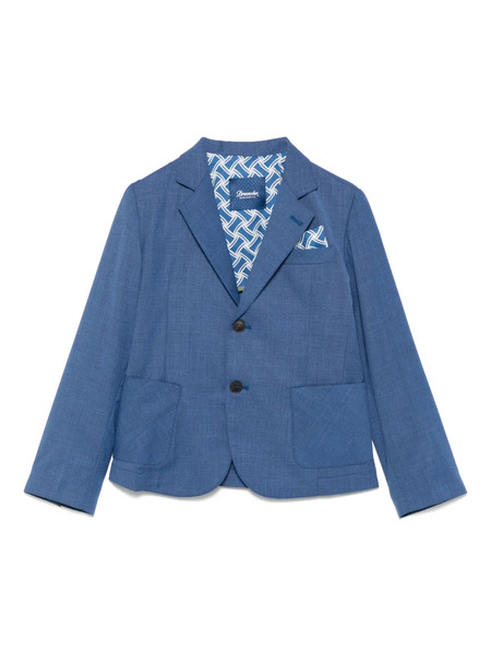  Drumohr Kids Single-breasted Blazer - Blue 