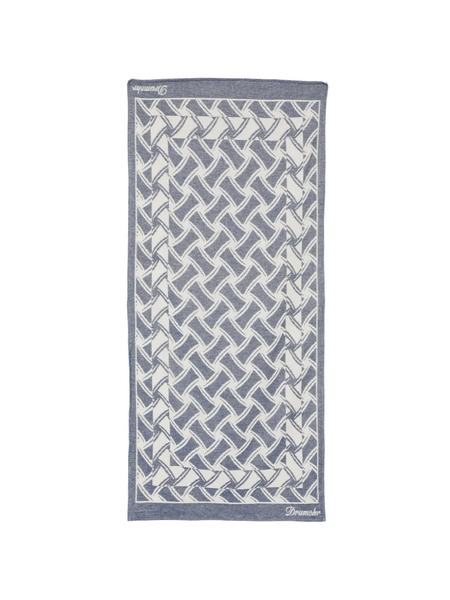  Drumohr Patterned Cotton Beach Towel - Blue 