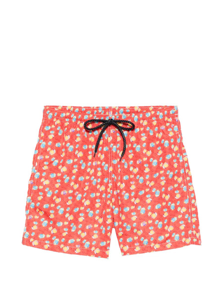  Drumohr Print Drawstring Swim Shorts - Red 