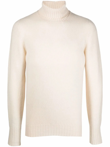  Drumohr Ribbed Knit Turtleneck Jumper - Neutrals 