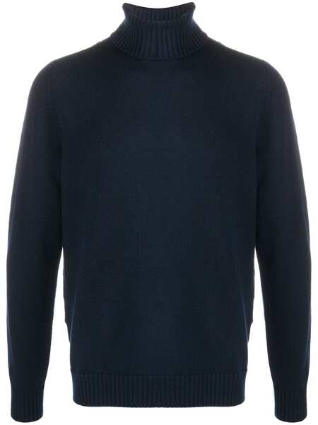  Drumohr Roll-neck Fitted Jumper - Blue 