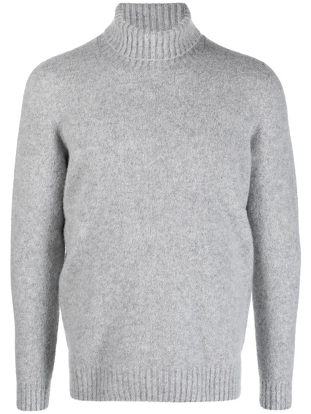  Drumohr Roll-neck Lambs Wool Jumper - Grey 