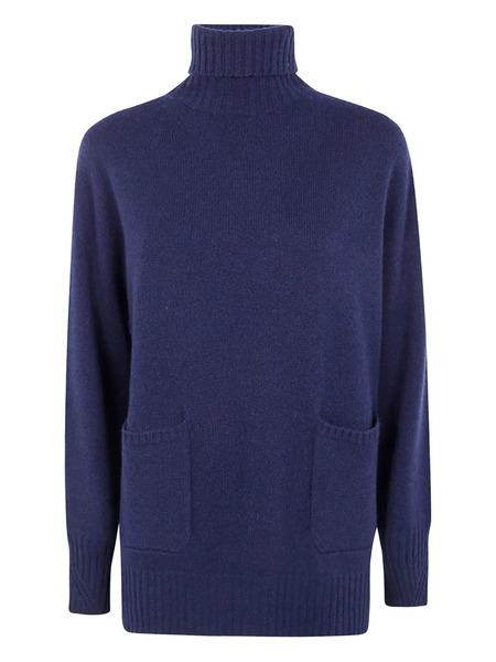  Drumohr Roll-neck Pocket Sweater - Blue 