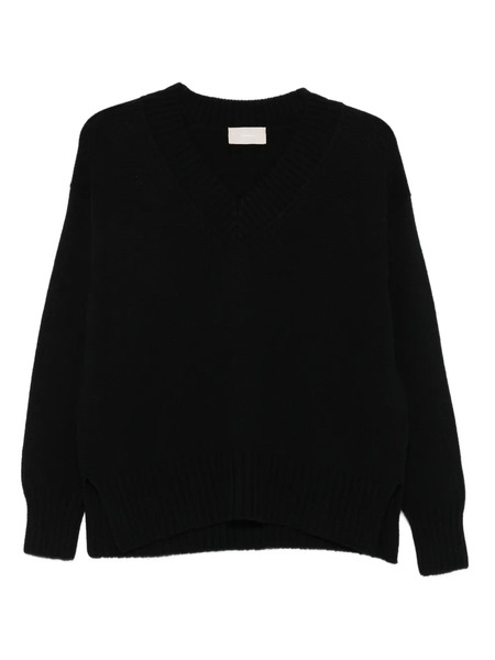  Drumohr V-neck Wool Sweater - Black 