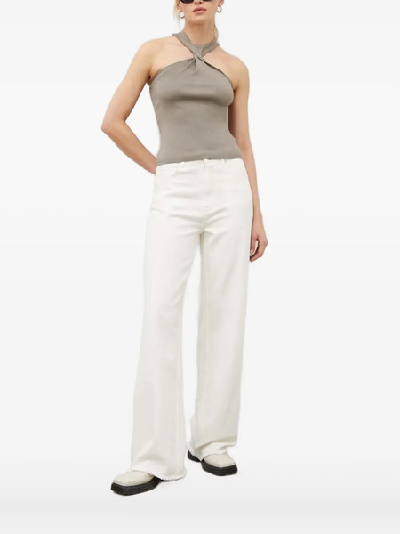  Drykorn Twist-neck Ribbed Top - Grey 