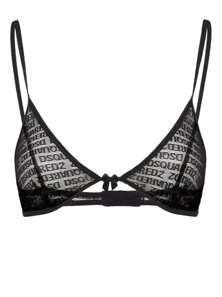 Dsquared2 All-over Logo Bra - Black 