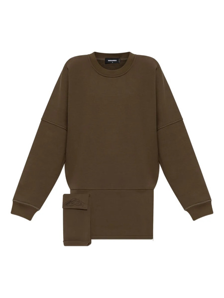  Dsquared2 Asymmetric-hem Sweatshirt Dress - Green 