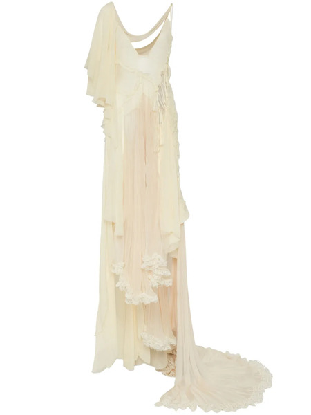  Dsquared2 Asymmetric Maxi Dress - White 
