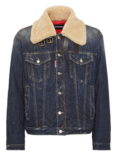  Dsquared2 Aviator Denim Jacket - Blue 