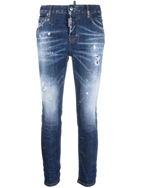 Dsquared2 Bleached Skinny Jeans - Blue 