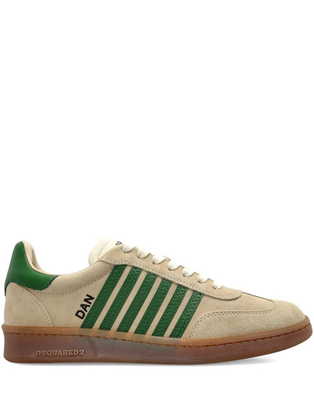  Dsquared2 Boxer Striped Suede Sneakers - Neutrals 