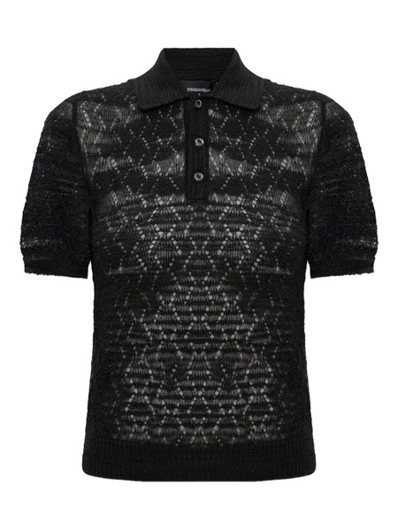  Dsquared2 Button-fastening Polo Top - Black 