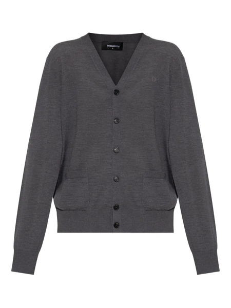  Dsquared2 Button-up V-neck Cardigan - Grey 