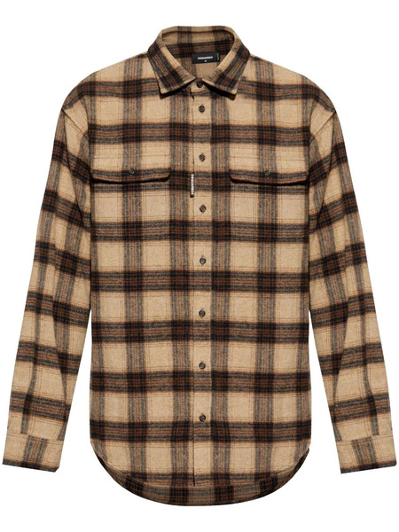  Dsquared2 Checkered Shirt - Brown 