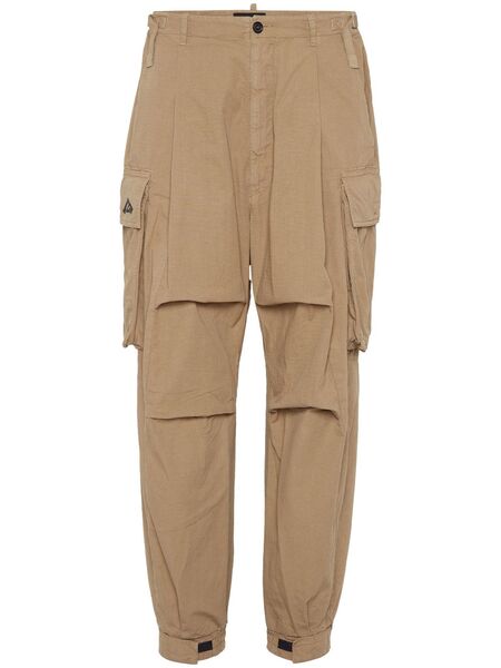  Dsquared2 Cotton Cargo Trousers - Neutrals 