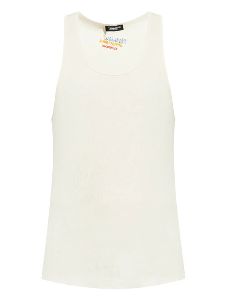  Dsquared2 Cotton Tank Top - Neutrals 