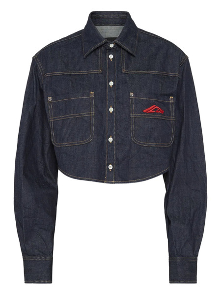  Dsquared2 Cropped Denim Shirt - Blue 